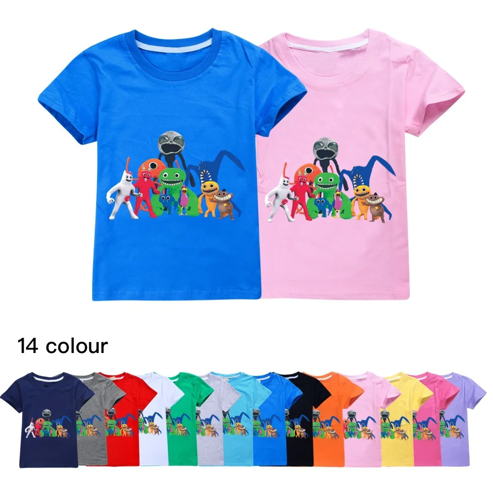 T-shirt imprimé 3D Garten Of BanBan pour enfants, T-shirt dessin animé pour garçons et filles, T-shirt Anime pour tout-petits, Vêtements d'été