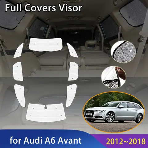 Audi A6 Avant C7 4G 용 자동차 풀 커버리지 차양 2012 ~ 2018 액세서리 2013 Anti-UV 앞 유리 커버 반사 선 바이저