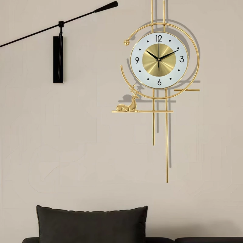 

Настенные часы для столовой, 1 шт., минималистичный роскошный декор, бесшумные кварцевые часы, креативные часы для кухни, гостиной, художественное украшение для дома