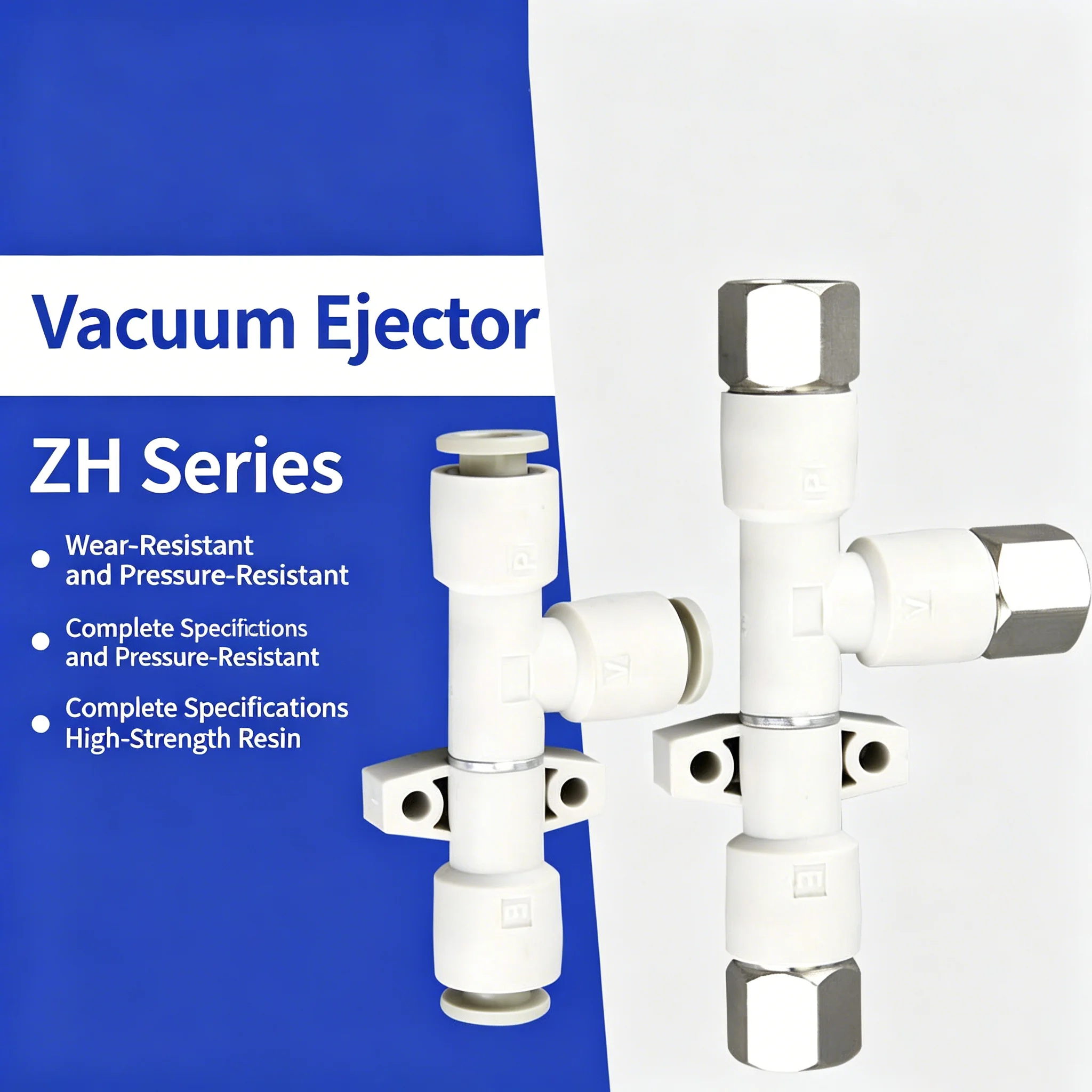Pneumatic Pipeline Vacuum Generator Negative Pressure Generated By Compressed Air ZH07BS ZH10DS Box Type Vacuum Ejector