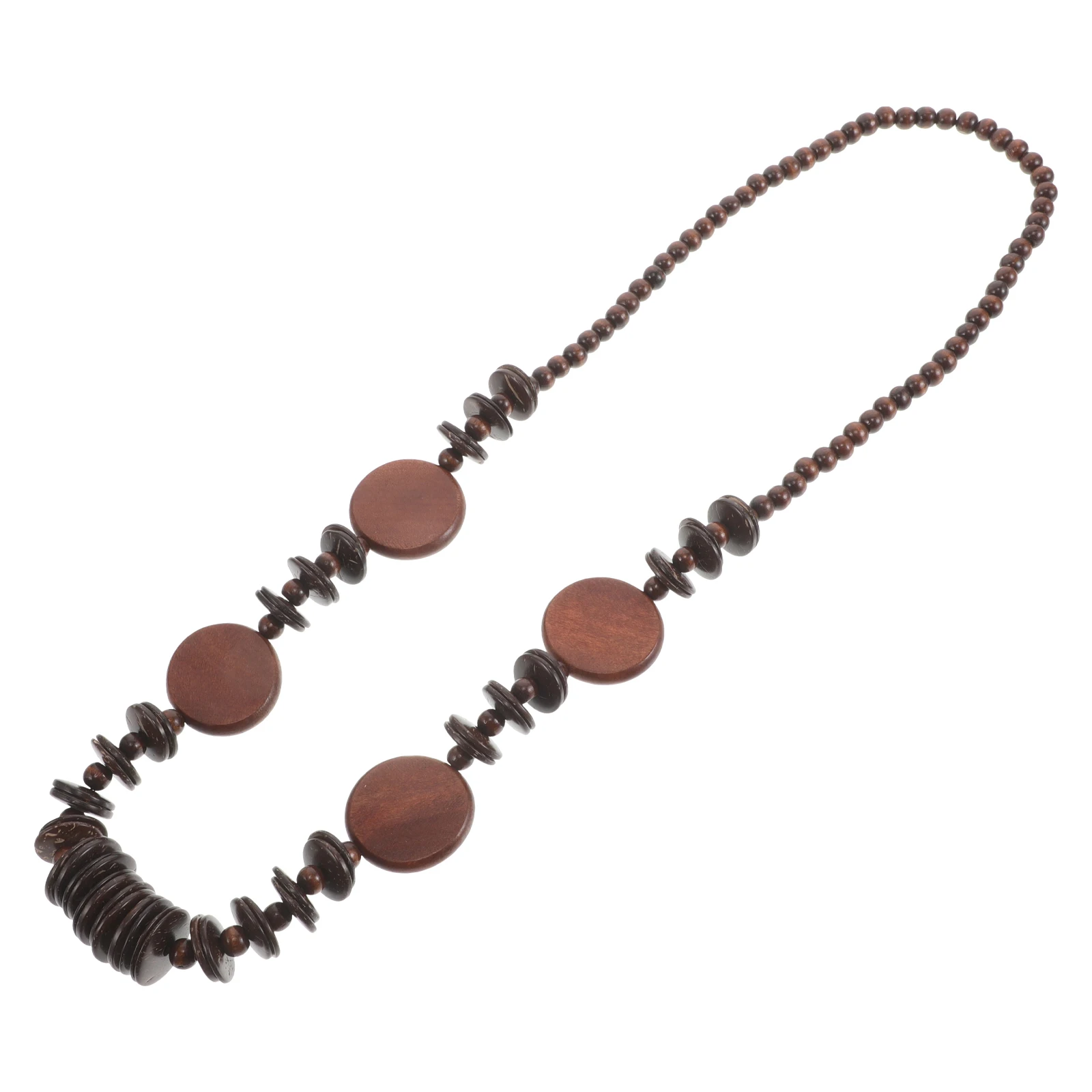 

Coconut Shell Beaded Necklace Beach Jewelry for Women Personality Brown Boho Choker Miss