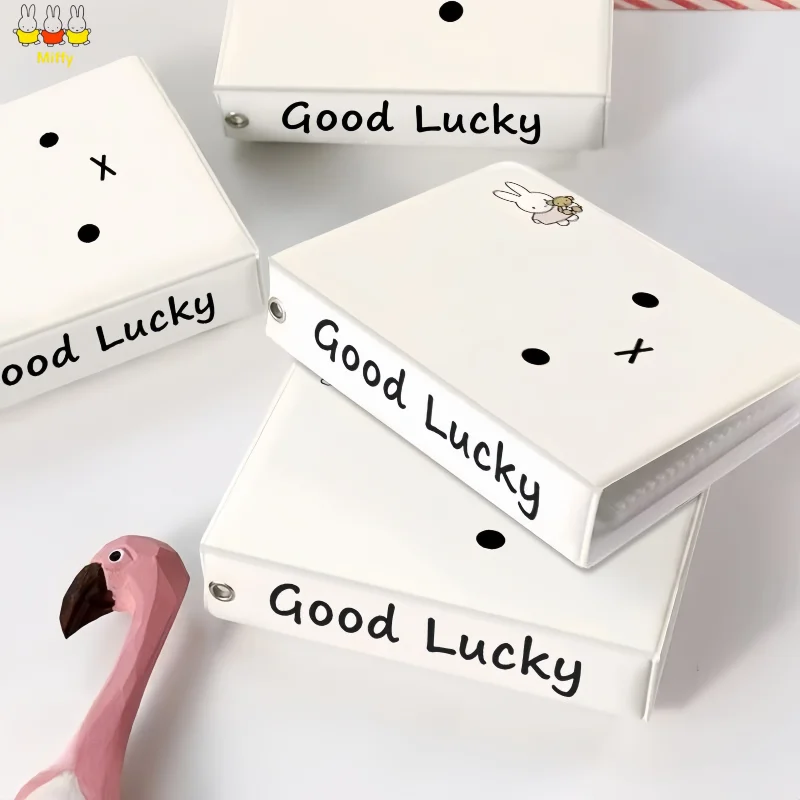 Cute Miffy 3-Inch Album Photo Business Card Holder Kawaii Clear PVC Pockets Can Accommodate 40 Sheets Idol Album Card Binder