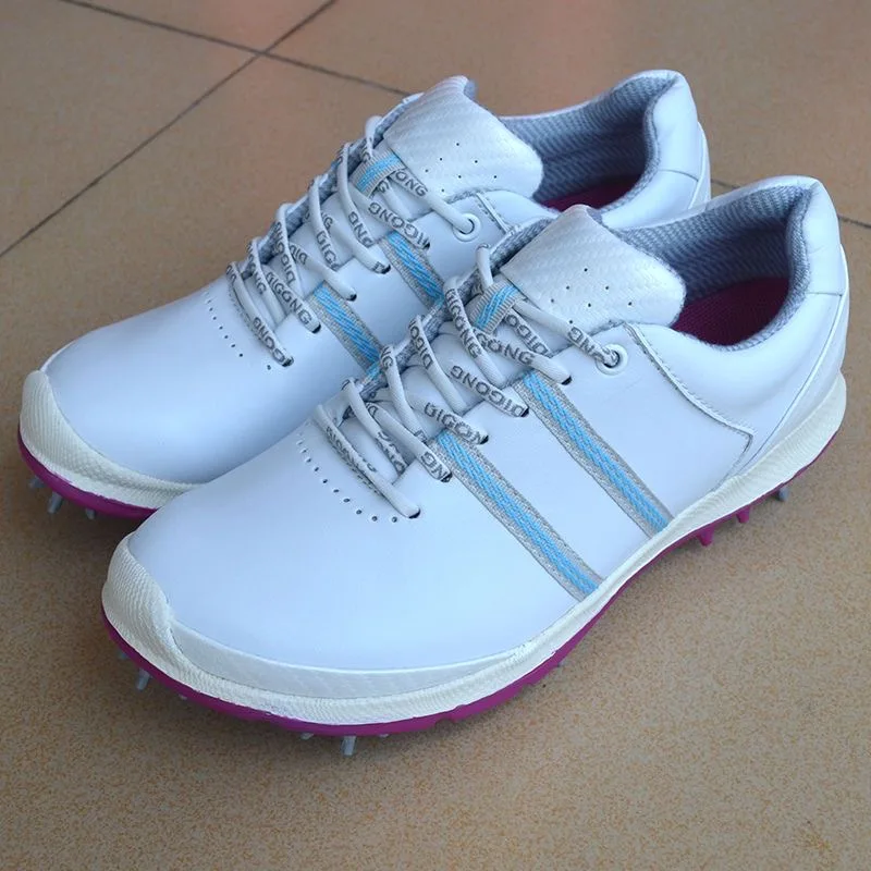 

Professional Golf Shoes Womens Leather Sport Shoes For Female White Golf Training Woman Anti-Slip Walking Shoe Ladies