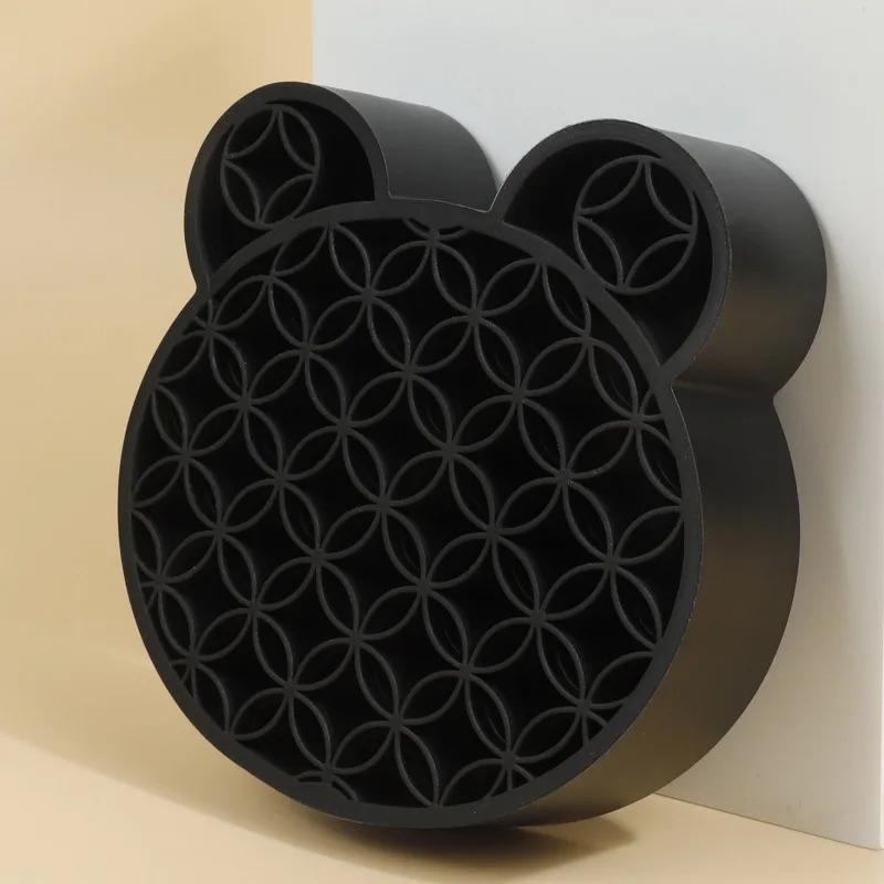 Mickey Silicone Makeup Brush Drying Rack Holder Stand with Draining Tray All in One Storage Organizer Beauty Tool image 3