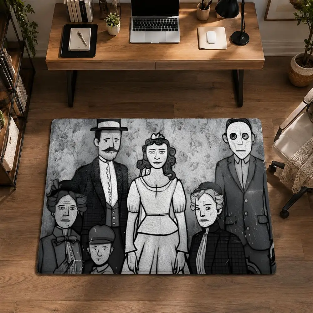 Puzzle Game R-rusty Lake Floor Mat Flannel Non-Slip Washable Soft Rug For Bathroom Kitchen Bedroom Living Room Home Decor