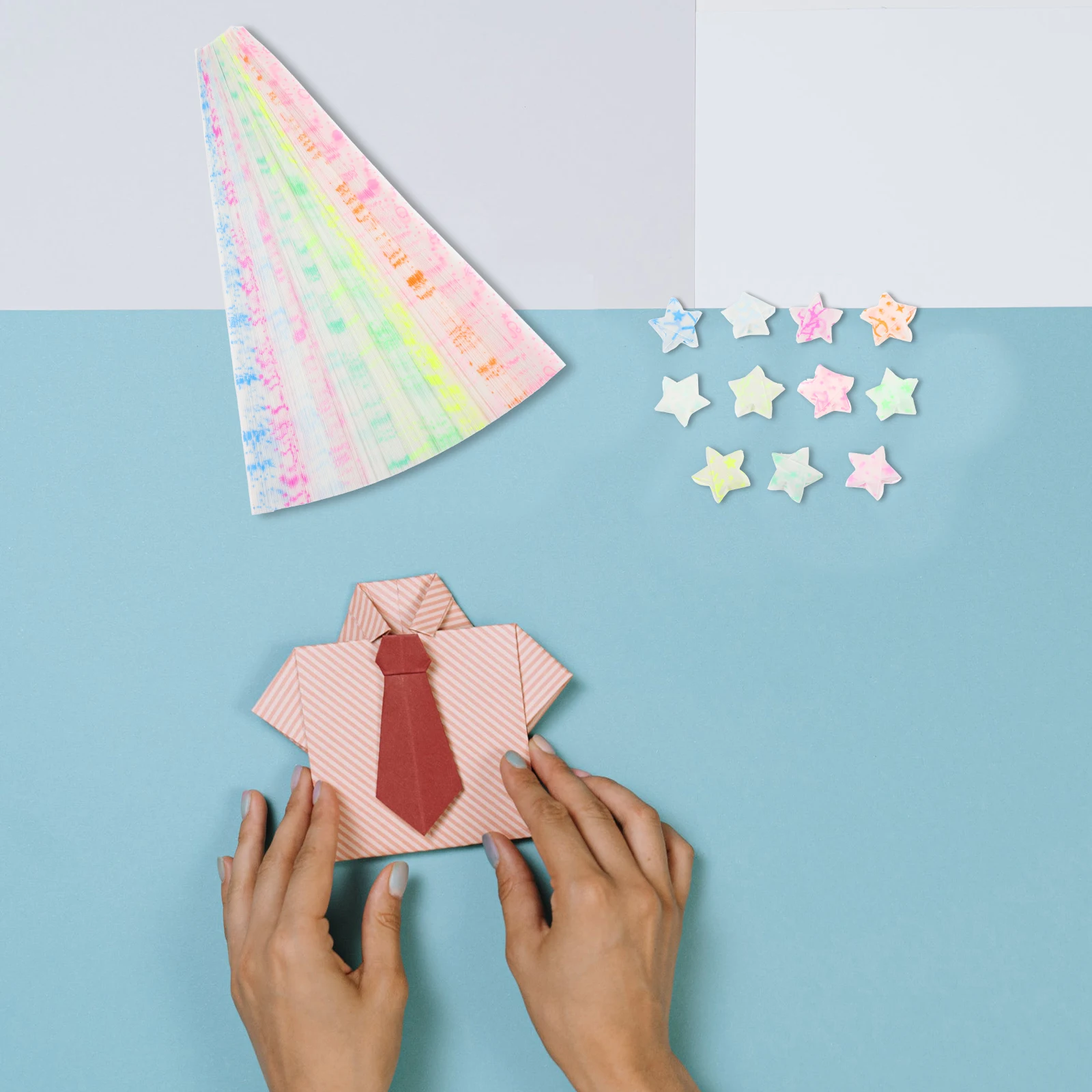 

210pcs Glowing Origami Star Strips Paper Crafts Square Luminous Child DIY Decorative Festival Art Projects Kids Students