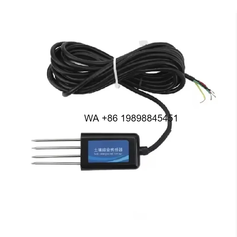 Wmwmnu for Greenhouse RS485 Modbus Temperature Humidity EC pH 4 in 1 Capacitive Plant Zigbee Soil Moisture Sensor for