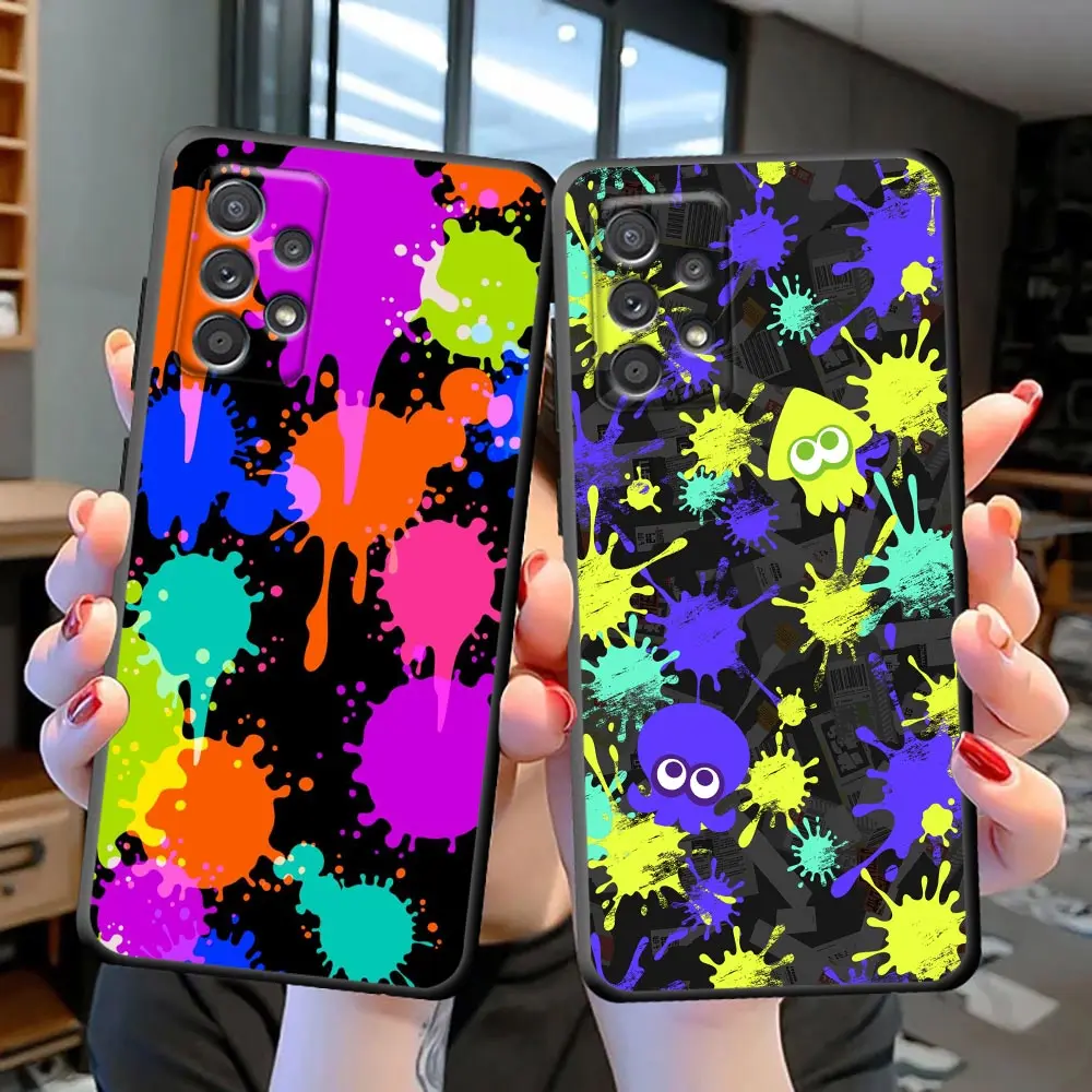 HOT Game S-Splatoon Phone Funda Case For Samsung Galaxy S23 S22 S21 S20 FE S10 S24 S25 PLUS ULTRA 5G Shell Case Coque