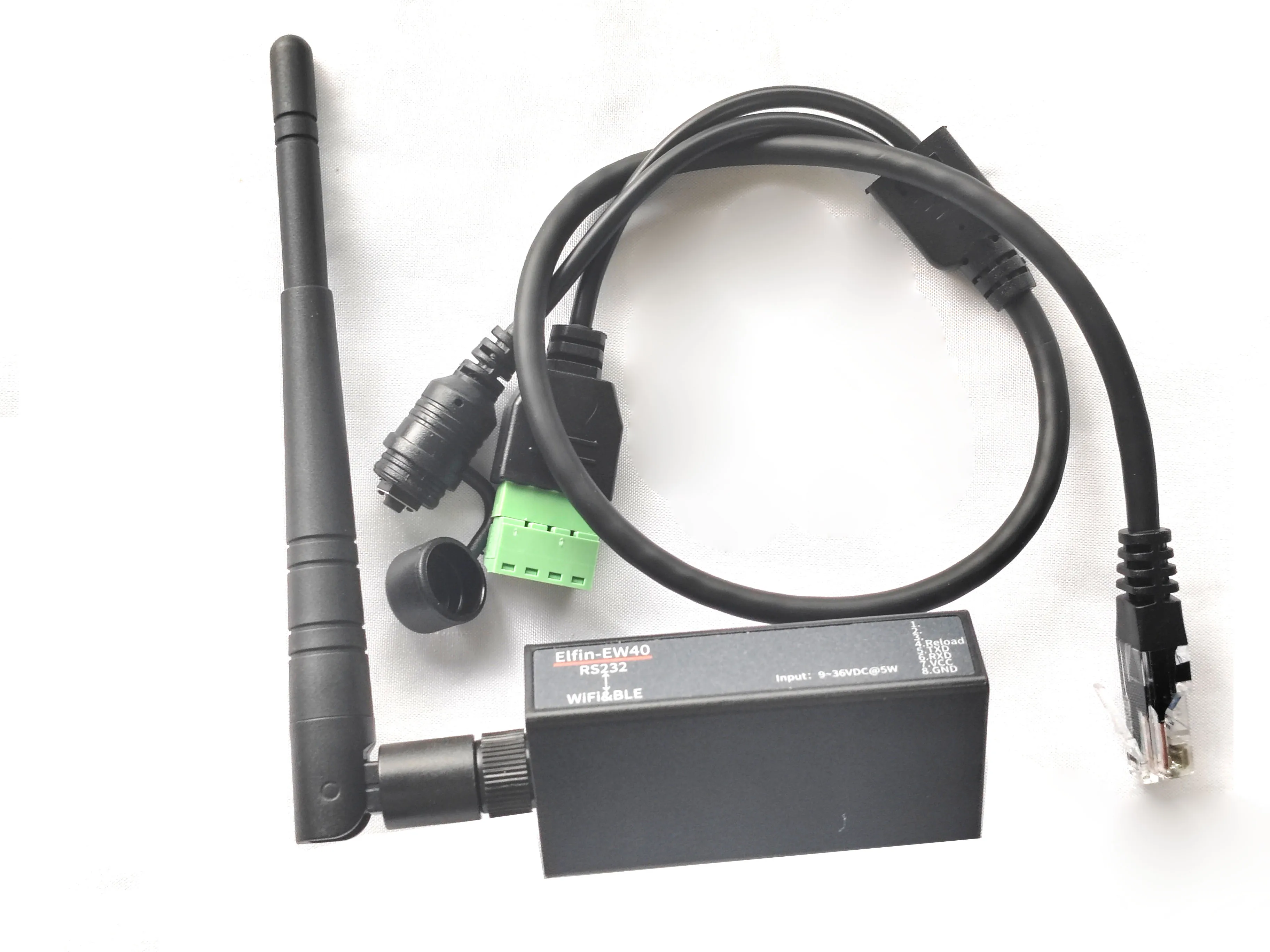 Serieller Port RS232 zu WiFi Serieller Geräteserver Elfin-EW40 Unterstützt TCP/IP Telnet Modbus TCP Protokoll IOT Datenübertragungskonverter