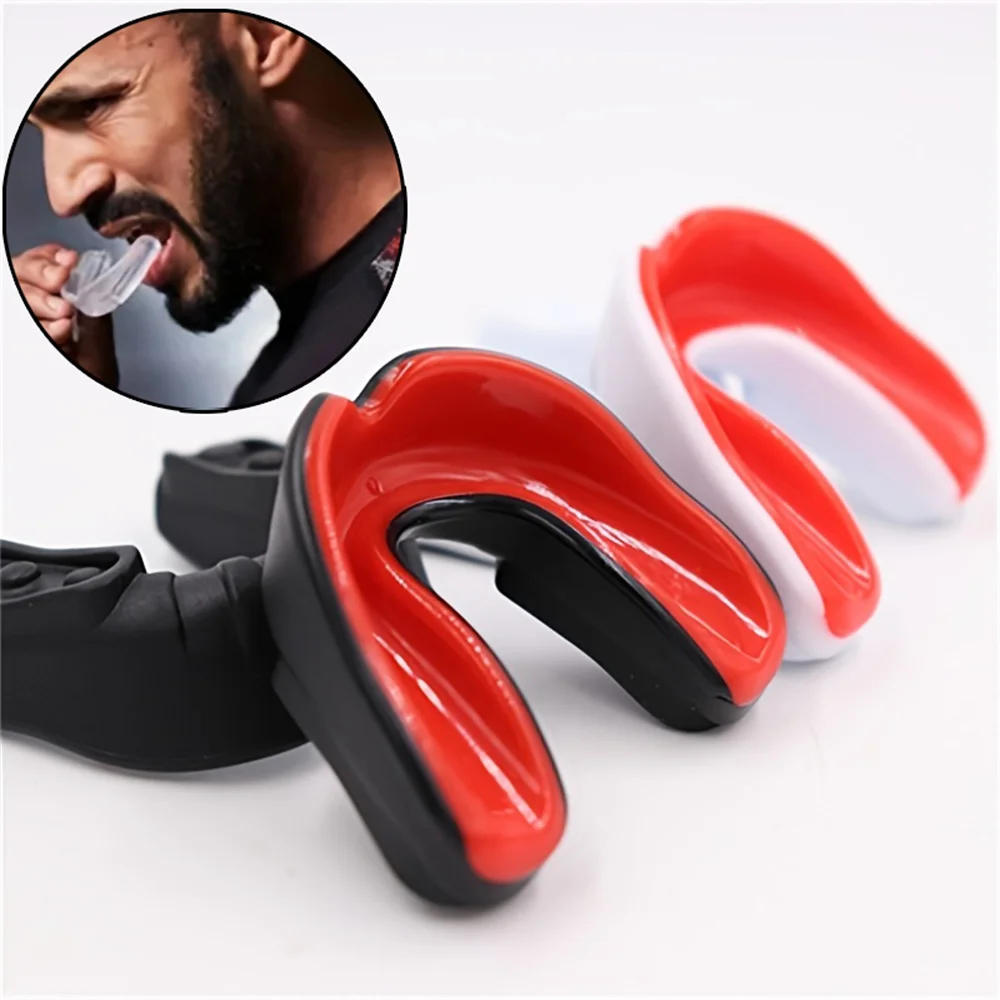 Adult Sports Mouthguard Muay Thai Boxing Teeth Protection Mma Fighting Mouth Guard Children Rugby Fight Training Braces 1PC