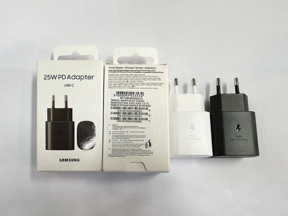 Samsung 25w Pd Charger Fast Charging Adapter 25 W Usb Type C Chargeur Cable Galaxy S24 S23 S22 S21 Note 20 A54 M54 A50 Z Flip 6