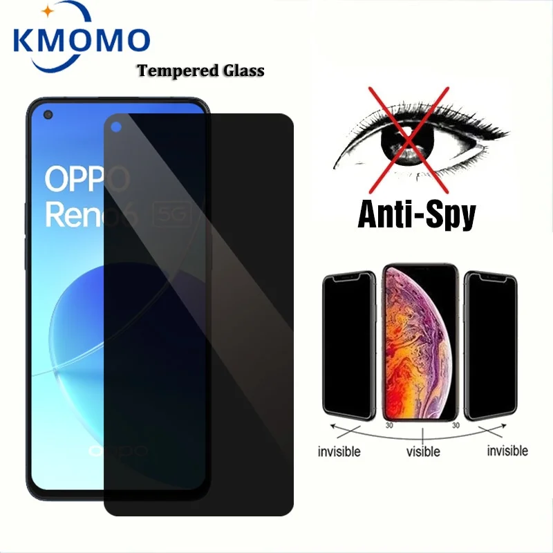 Anti-Spy Privacy Tempered Glass OPPO Reno 12F 5G 11F 8T 4G 8 Pro 8z 7 7z 6 6z 5 4 3 2z 2F Private Screen Protector