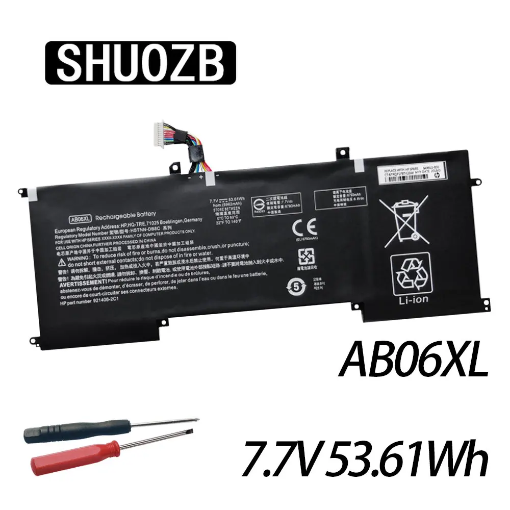 

Аккумулятор SHUOZB AB06XL для ноутбука HP ENVY 13-AD019TU 13-AD020TU 13-AD106TU 13-AD108TU TPN-I128 921408-2C1 921438-855