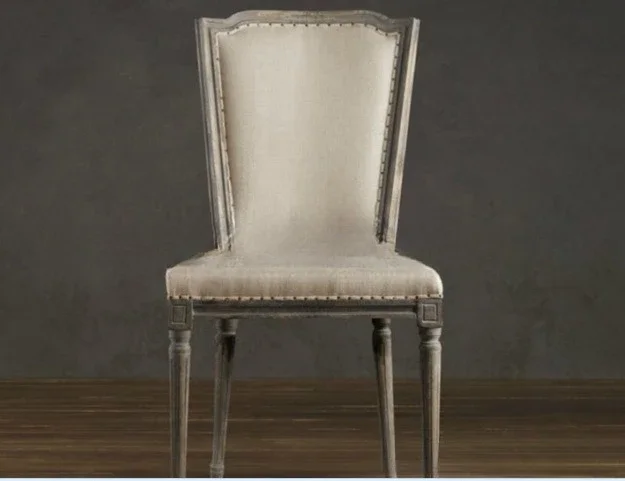 アメリカ産無垢材ダイニングテーブル家具 ダイニングルームログ彫刻 古材丸テーブル 1テーブル4脚組み合わせ