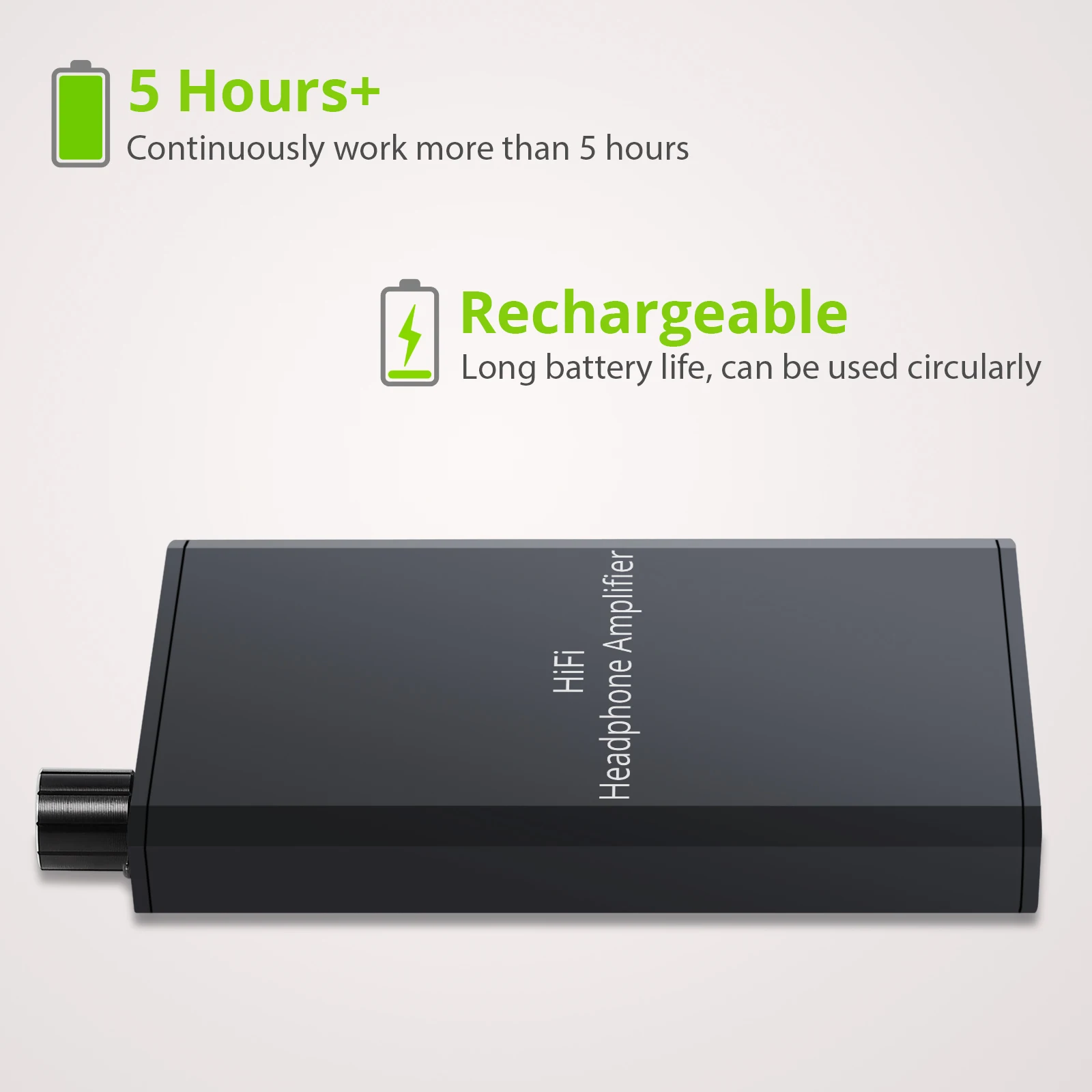 PROZOR 300Ω Headphone Amplifier HiFi Earphone Amplifier 3.5mm AUX Input Output Rechargeable Portable Amp for MP4 Mobile Phone