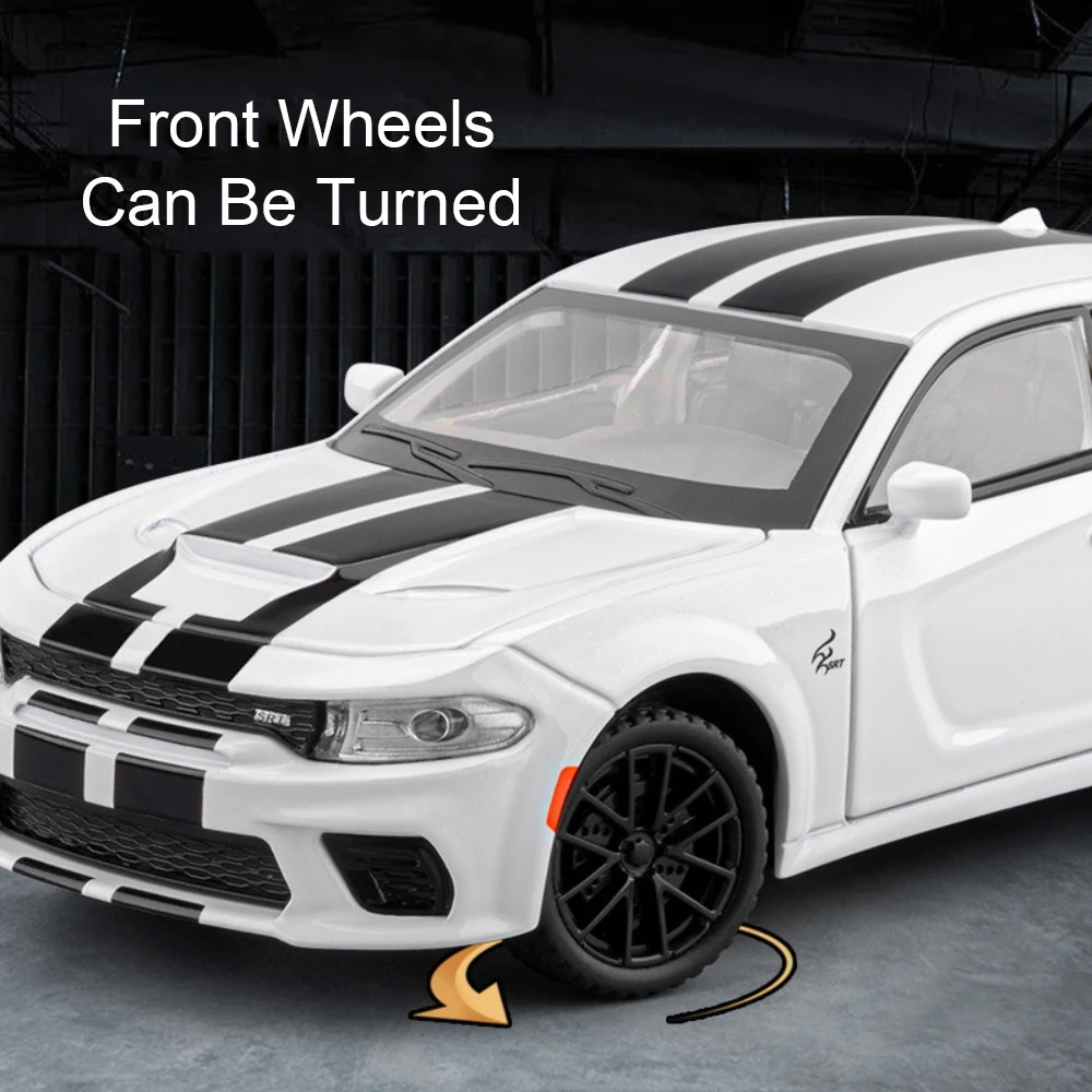 1:32 充電器ヘルキャット車のおもちゃミニチュアモデル合金ダイキャストサウンドライトドアオープンプルバック衝撃吸収男の子のためのギフト