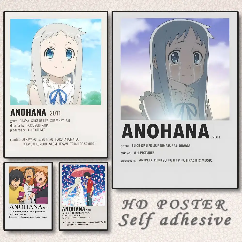 رومانسية أنيمي A-AnohanaS المشارك ذاتية اللصق الفن ورقة مقاومة للماء ملصق مقهى بار النوم غرفة جدار ديكور