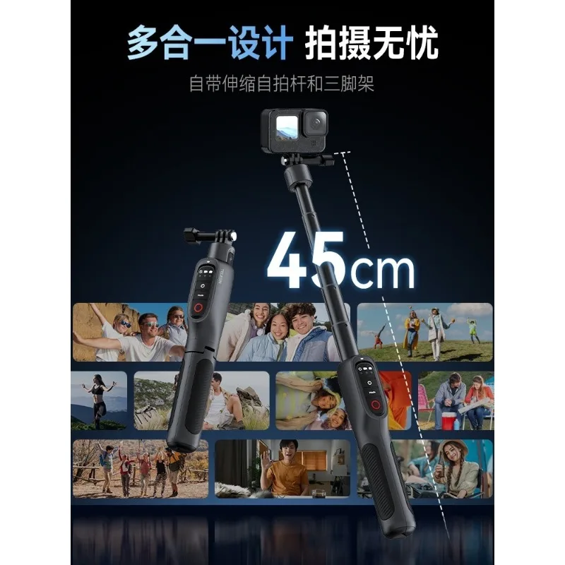 عصا سيلفي ثلاثية القوائم للتحكم عن بعد بتقنية البلوتوث مع وظيفة الشحن وملحقات الأدوات اليدوية