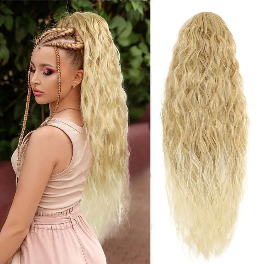 

Synthetic Long Curly Wavy Ponytail Extension for Women, Hair Extensions, Hairpiece for Daily Use Party, 26in, Drawstring