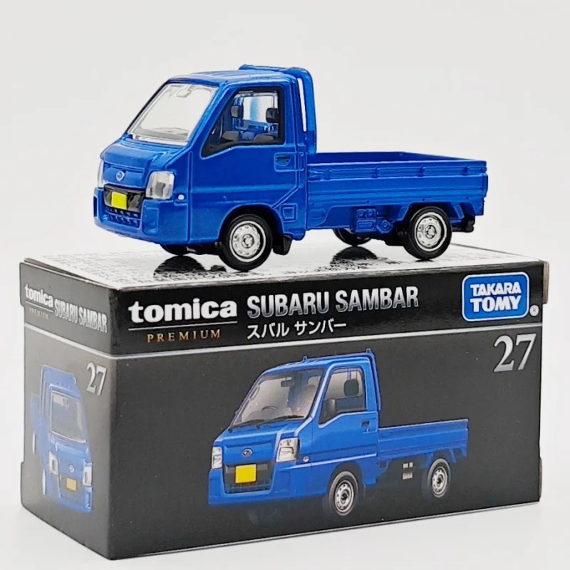 Takara Tomy Tomica Premium Diecast Truck Model Subaru Sambar Blue Alloy Simulation Collectible Decoration Gift For Adult