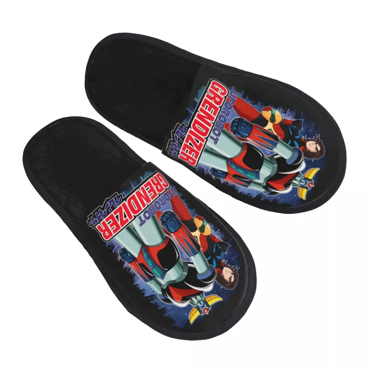 Custom Goldorak Grendizers Actarus Guest Slippers for Spa Women UFO Robot Goldrake House Slipper