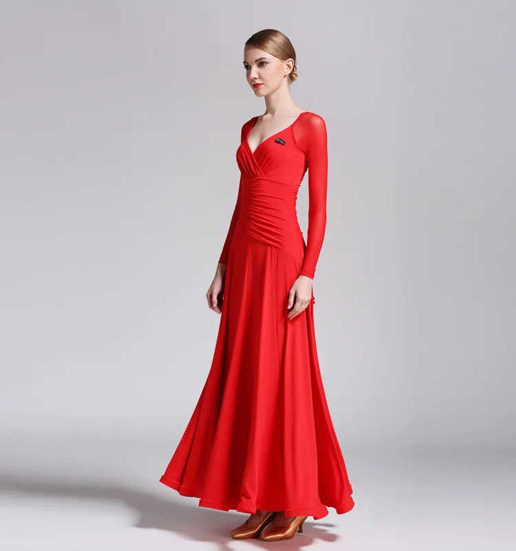 

Стандартное платье для бальных танцев, женское платье для танго, длинная сцена, современная весна