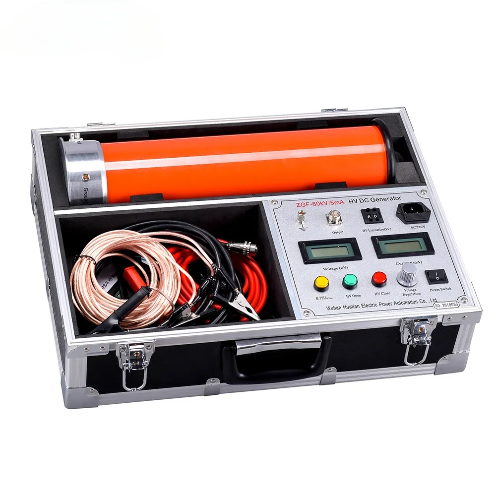 B ZGF 60kV 120kV 5mA DC Hipot Tester Cable Testing Equipment DC High Voltage  Generator DC High Voltage Test Kit