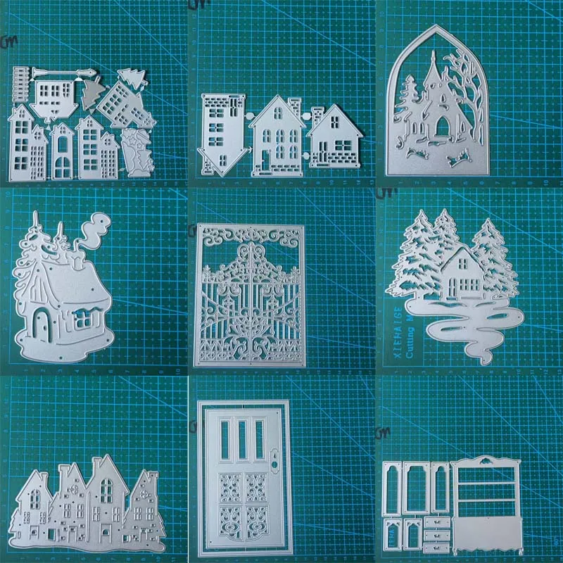 Haustür Metall Stanzformen Form Scrapbooking Dekoration Papier Handwerk Messer Form Klinge Punch Vorlage Prägeschablonen