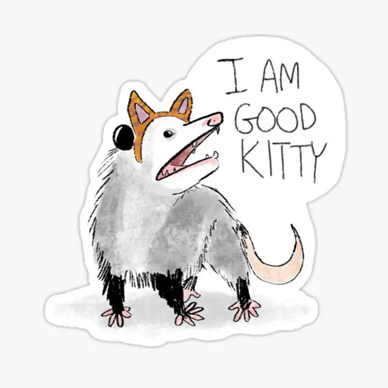 Стикер «I AM GOOD KITTY» для ноутбука, украшение для спальни, машины, милый мультяшный модный чемодан для общественных мест