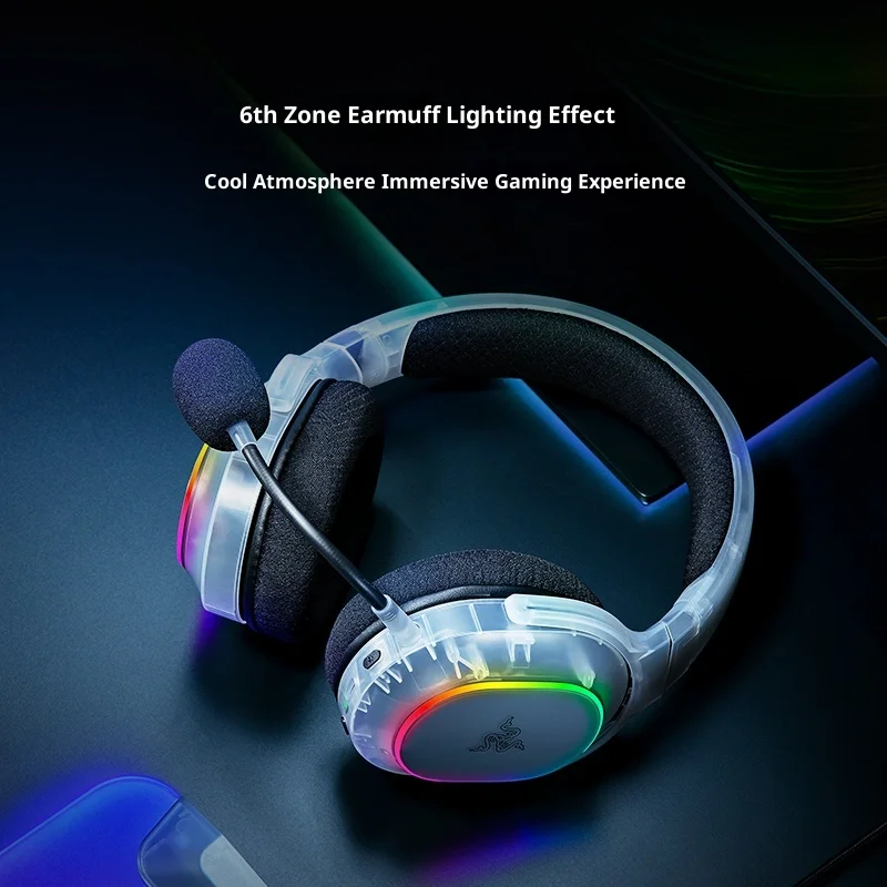 Razer BARACUDA X CHROMA PHANTOM WHITE EDITION Auriculares inalámbricos 40 mm Bluetooth5.3 Auriculares con cancelación de ruido para juegos Música