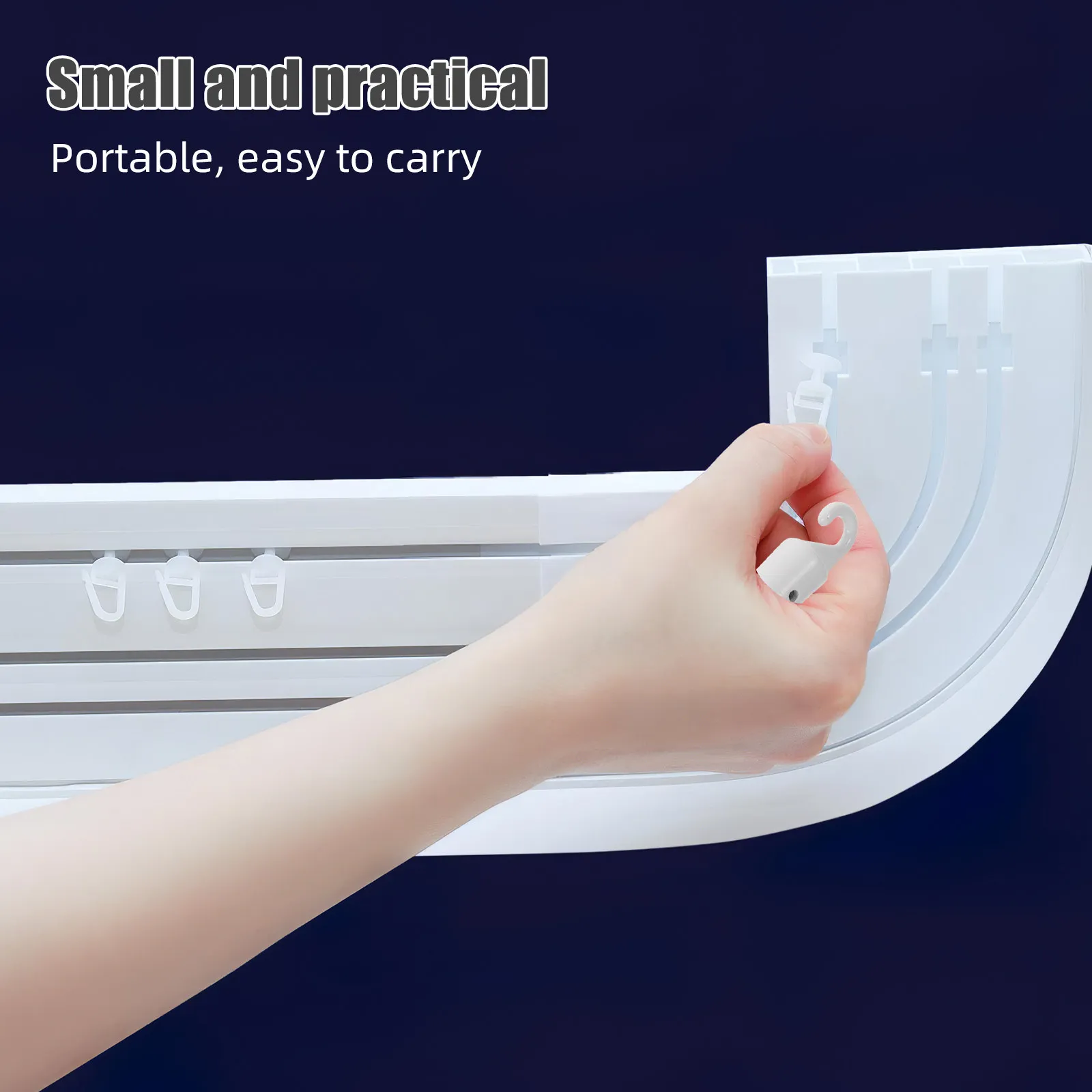 4Pcs Window Curtain Hooks White Alloy Vertical Blind Wand Replacement Smooth Operation Drapery Pull Rod Hook Repair Accessories