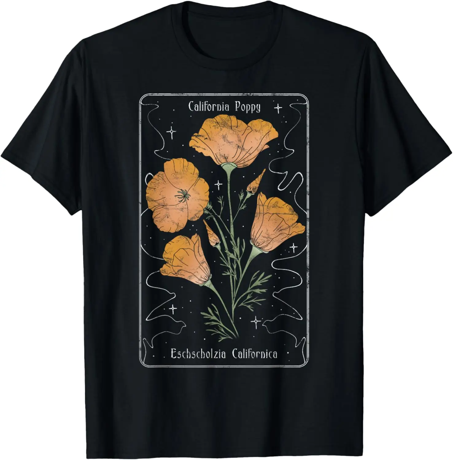 Trendy California Poppy Tarot T-Shirt