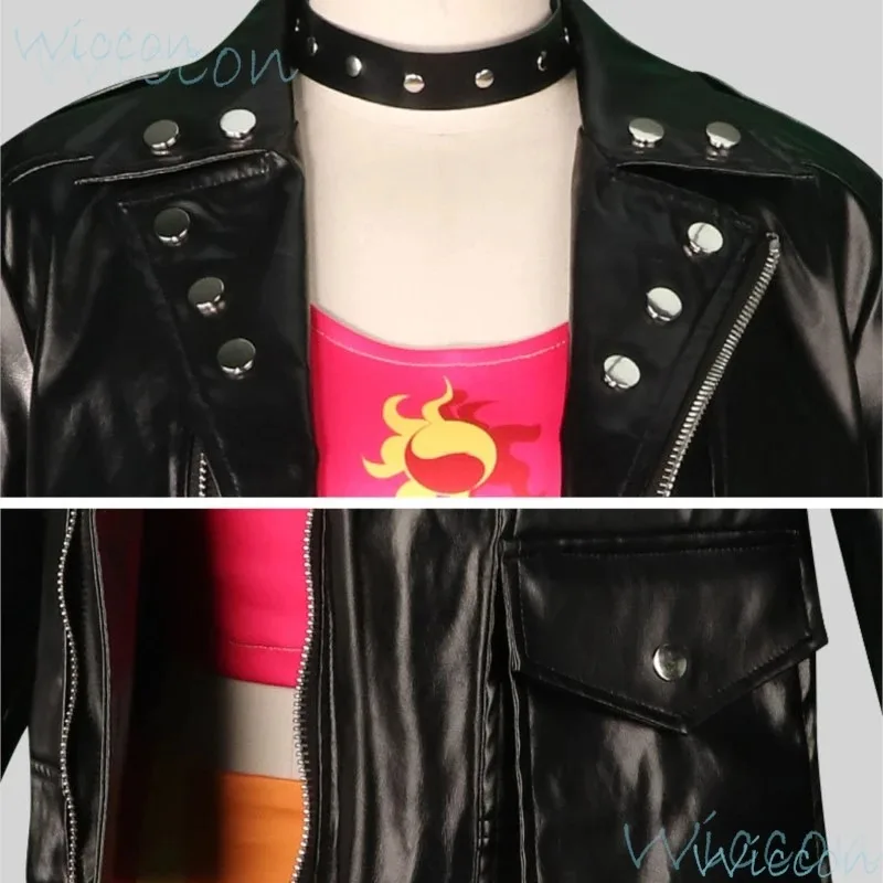 Anime Sunset Shimmer Little Girls Flanksy Pony Cosplay Personification Cos Cute Lovely Uniform Black Coat Party For Womens;3,k8'