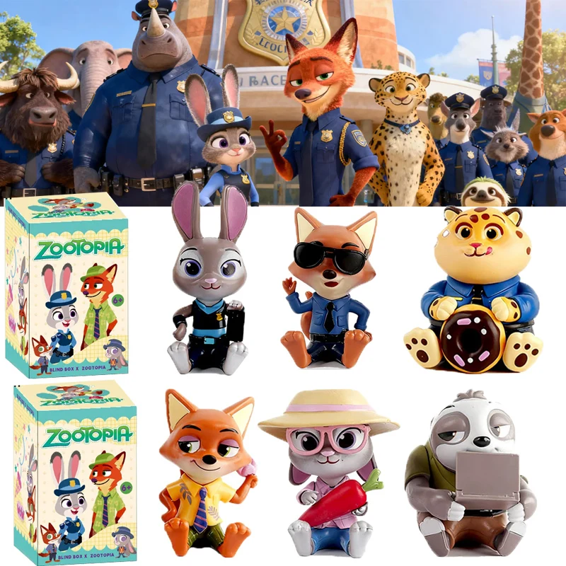 

Новинка 2025 года, слепая коробка с сиденьем Zootopia, Джуди Ник, загадочная коробка, фигурка Мер, аниме, модель игрушки, коллекция игрушек, подарки на день рождения для детей