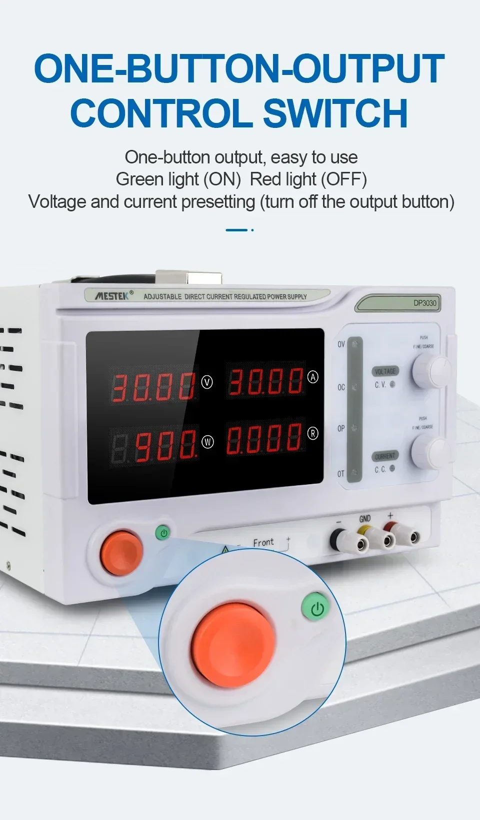 Protetor de tensão ajustável DC comutação Rainproof Power Supply, DP3030, 900W, 30V, 20V, 10V, 30A, 20A, 10A