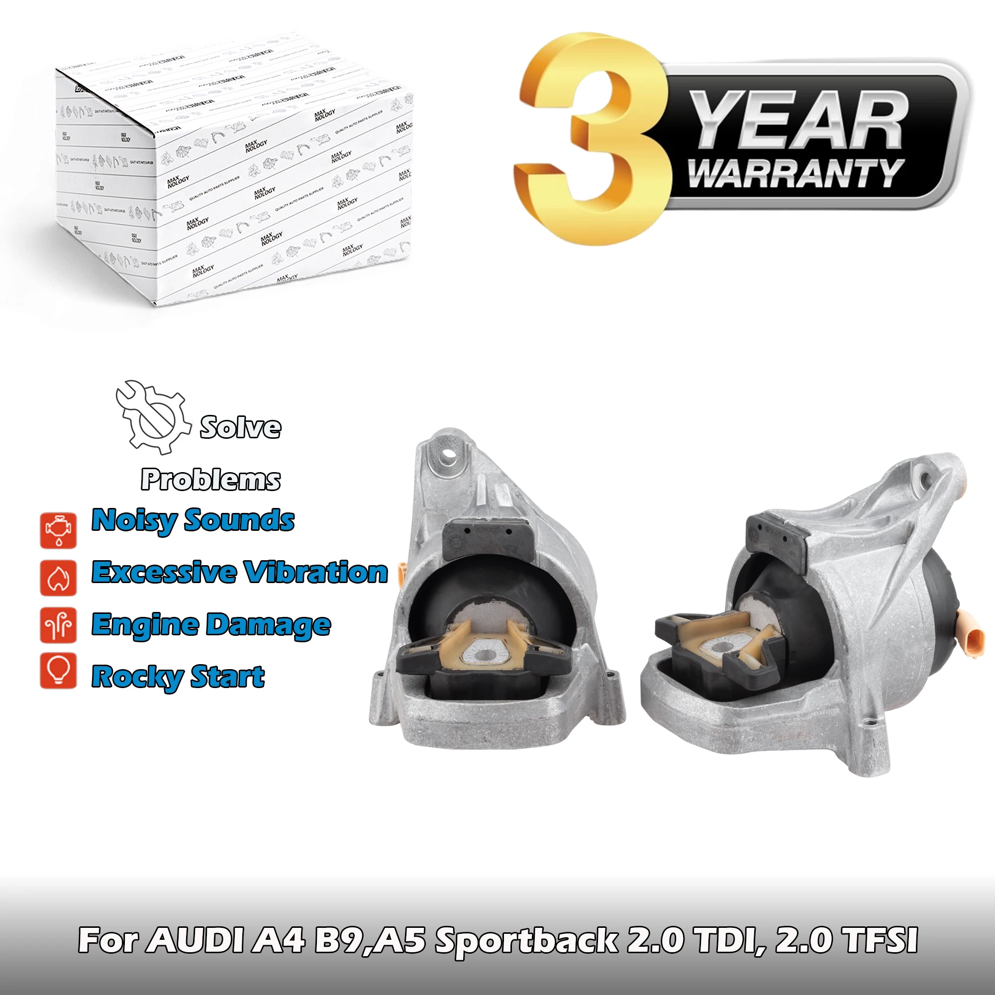

8W0199371AT,8W0199372CD,8W0199371CP,8W0199372CP Engine Mounts For AUDI A4 B9,A5 Sportback 2.0 TDI, 2.0 TFSI