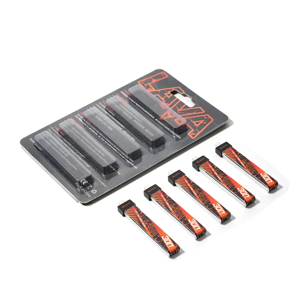 Batteria BETAFPV LAVA 1S 300mAh 75C (5 pezzi)