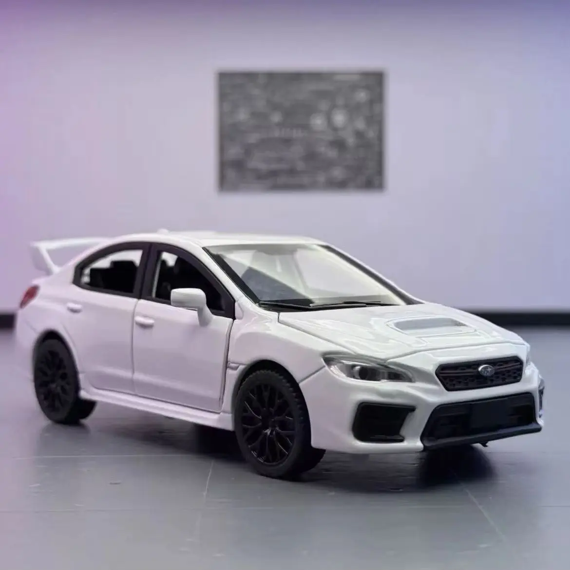 

WRX STI 1:30 Scale Simulation Alloy Car Model Sound Light Function High-Grade Collection Toy Creative Gift for Boys