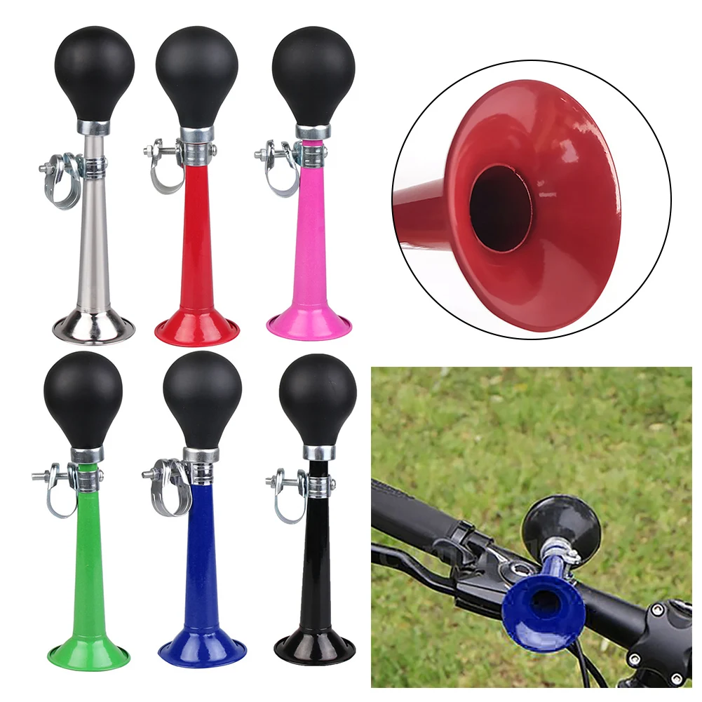 Multi-Color 5.5cm Diameter Bicycle Horns Silica Gel Metal Build Rhythmic Sound 7-Inch Length Bikes Motorcycles ATVs Gear