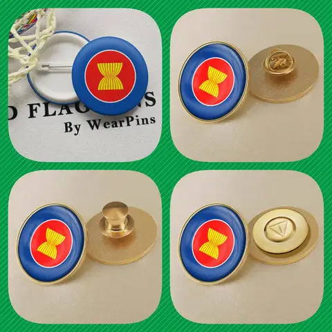 दक्षिण पूर्व एशियाई राष्ट्र संघ आसियान ध्वज ब्रोच बैज लैपल पिन 10 best sales राष्ट्र लीग पैच - №6