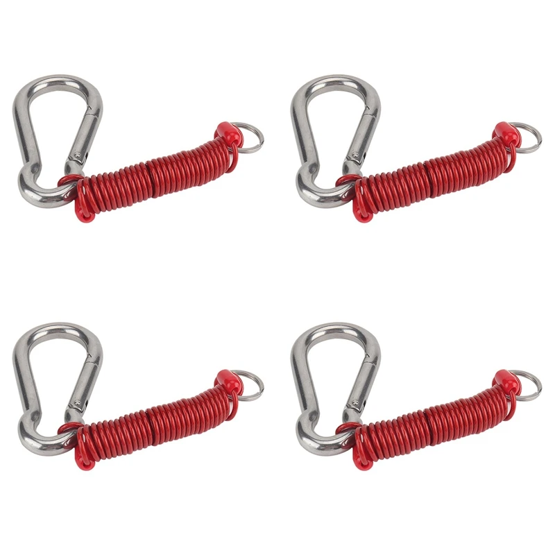 4X Trailer Spring Rope Safety Buckle,Zip 4 Foot Breakaway Cable 80-01-2140 (Red)