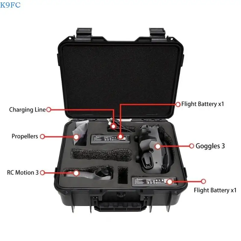 K9FC Waterproof Carrying Case Easy Transportation for Avata 2 Flight Proof