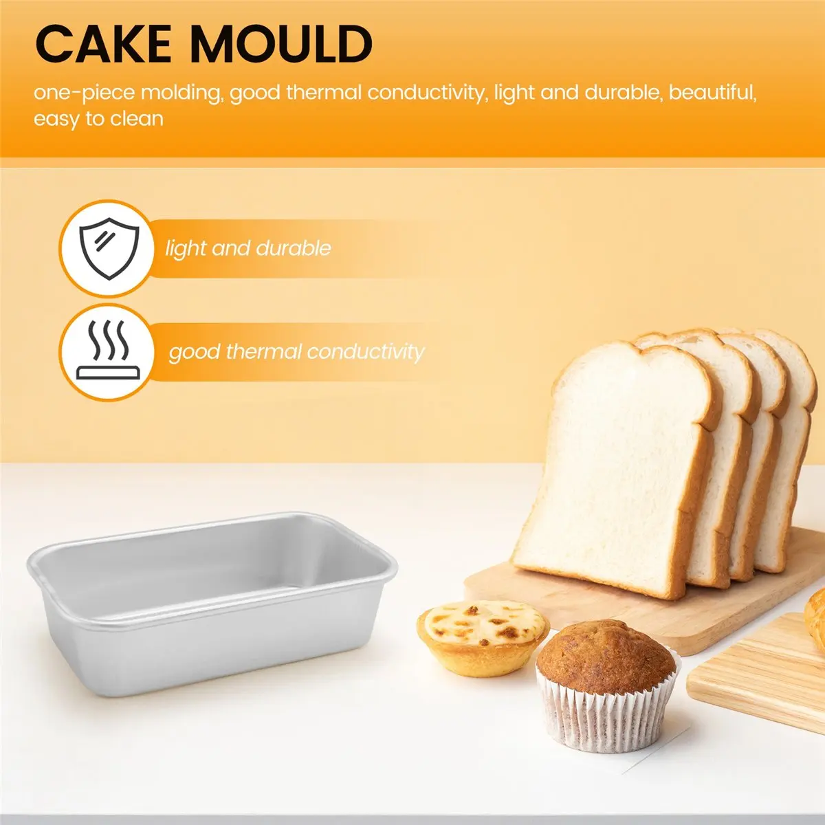 HITL Kitchen Non Stick Loaf Pan Banana Bread Baking Bakeware Cookware Tray