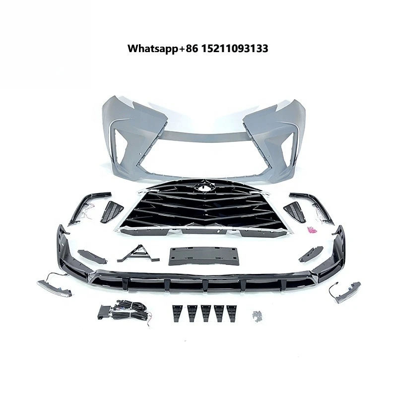 sienna  Thunder NO.1 Style 2021 Year PP Material Front Bumper Front Lip with LED Lights of Body Kit