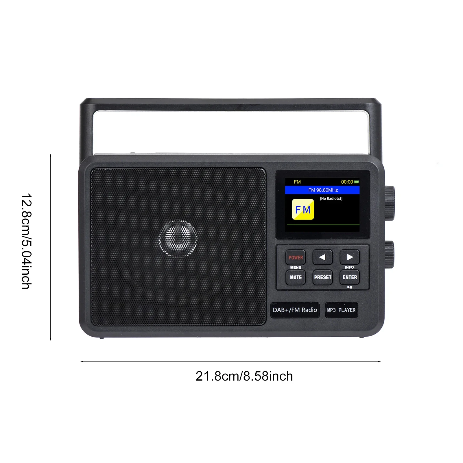 

Portable Radio Best Reception FM DAB + Radios Wireless Bluetooth Speaker with LCD Screen Support Alarm Clock Sleep Timer CS-806