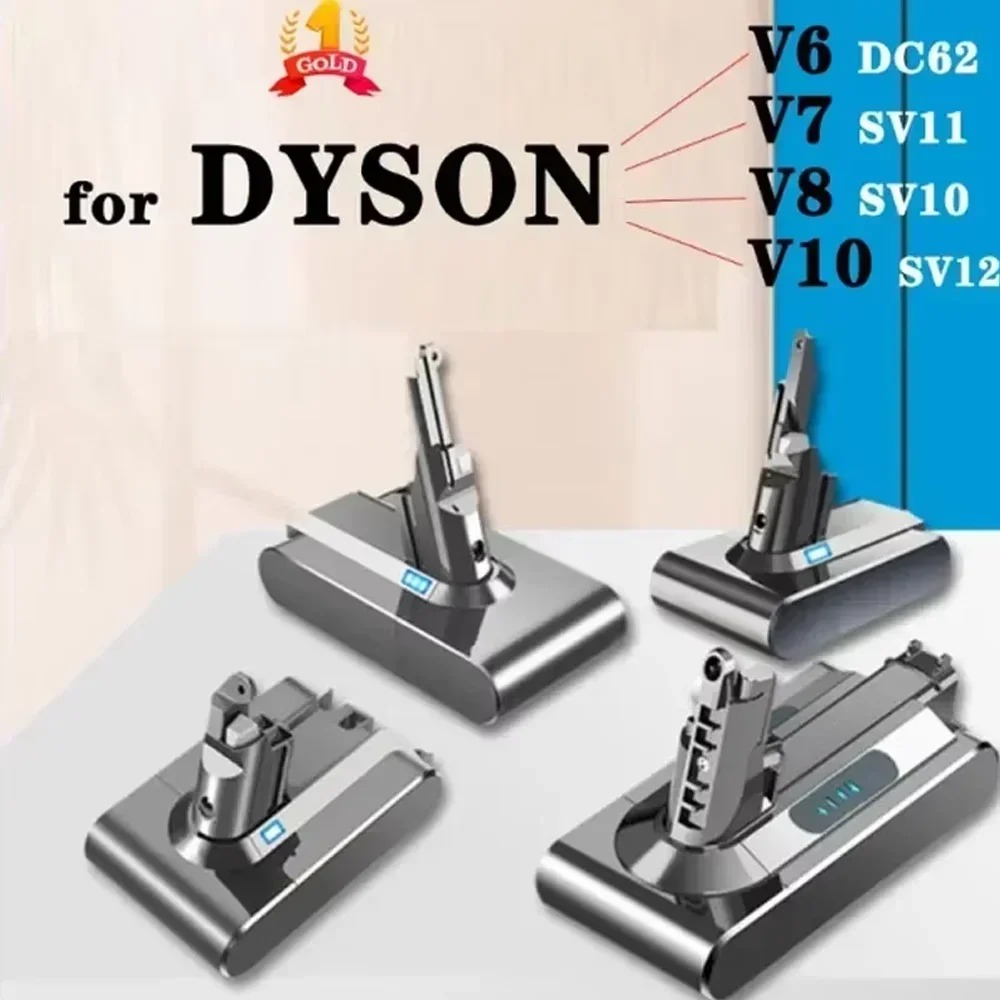 

6000mAh for Dyson V6 V7 V8 Rechargeable Bateria SV10 SV11 SV12 SV09 Vacuum Cleaner Battery DC58 Battery for Sony Battery