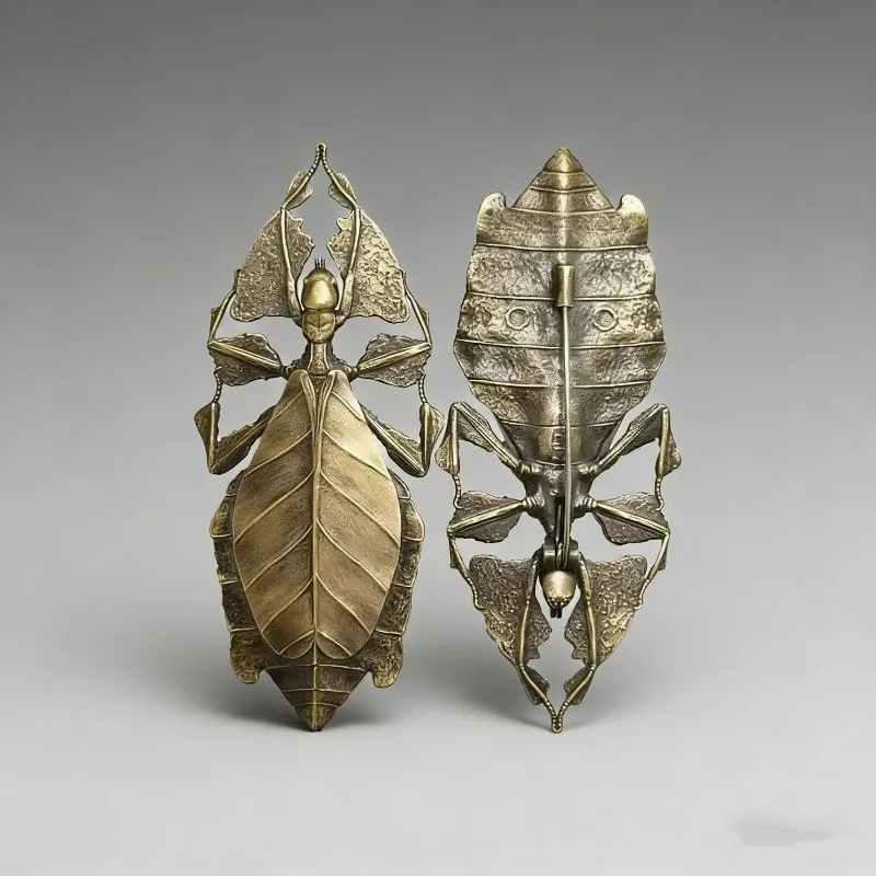 Broche de Insecto Vintage Latón Antiguo, Pin de Joyería Diseño Creativo para Traje, Regalo Fiesta Hombre Mujer