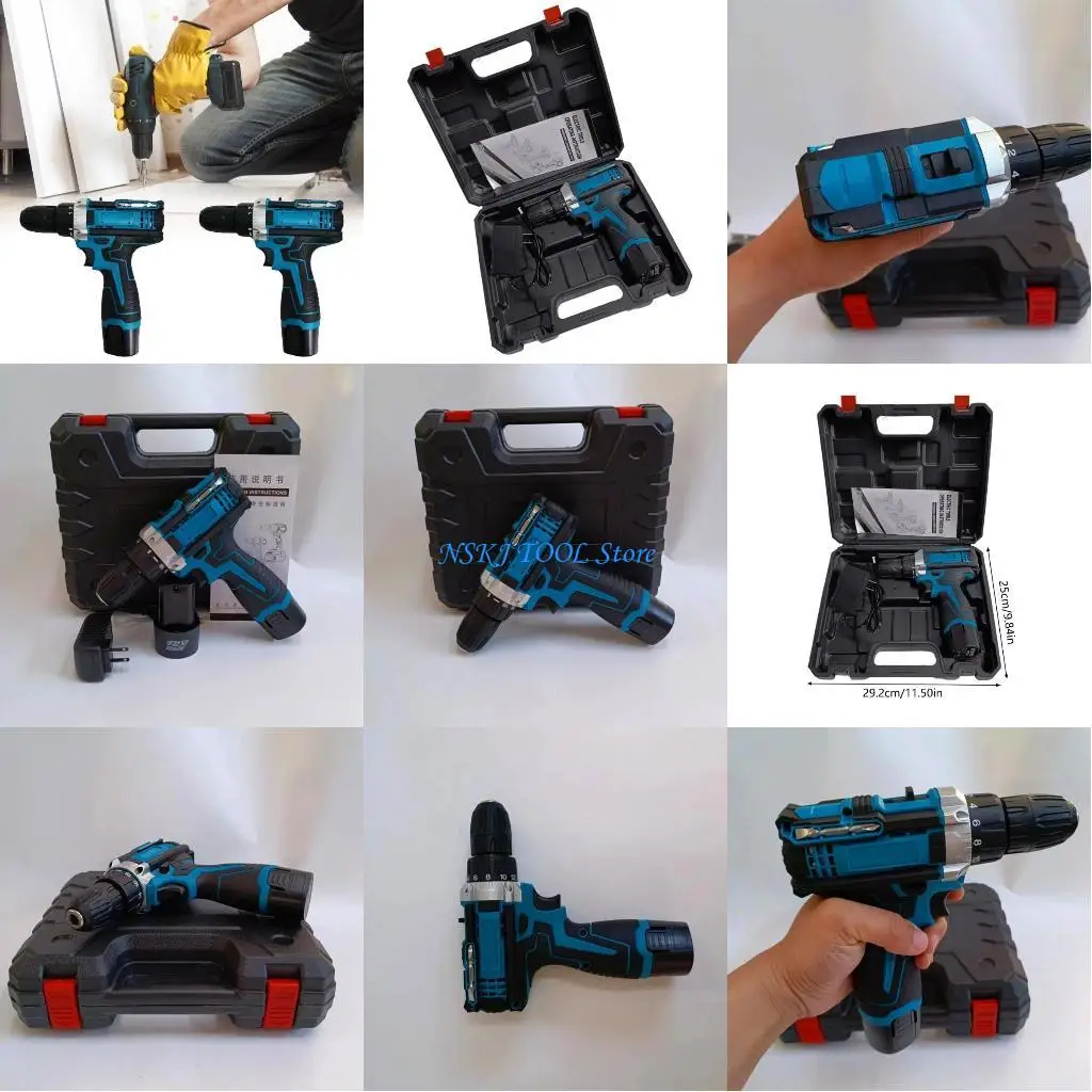 

L8RC Dense 12V Lie Particle Power Drill 2 Speed Configuration 1350 Extreme WHIRLS For Furniture Assembly Maintenance