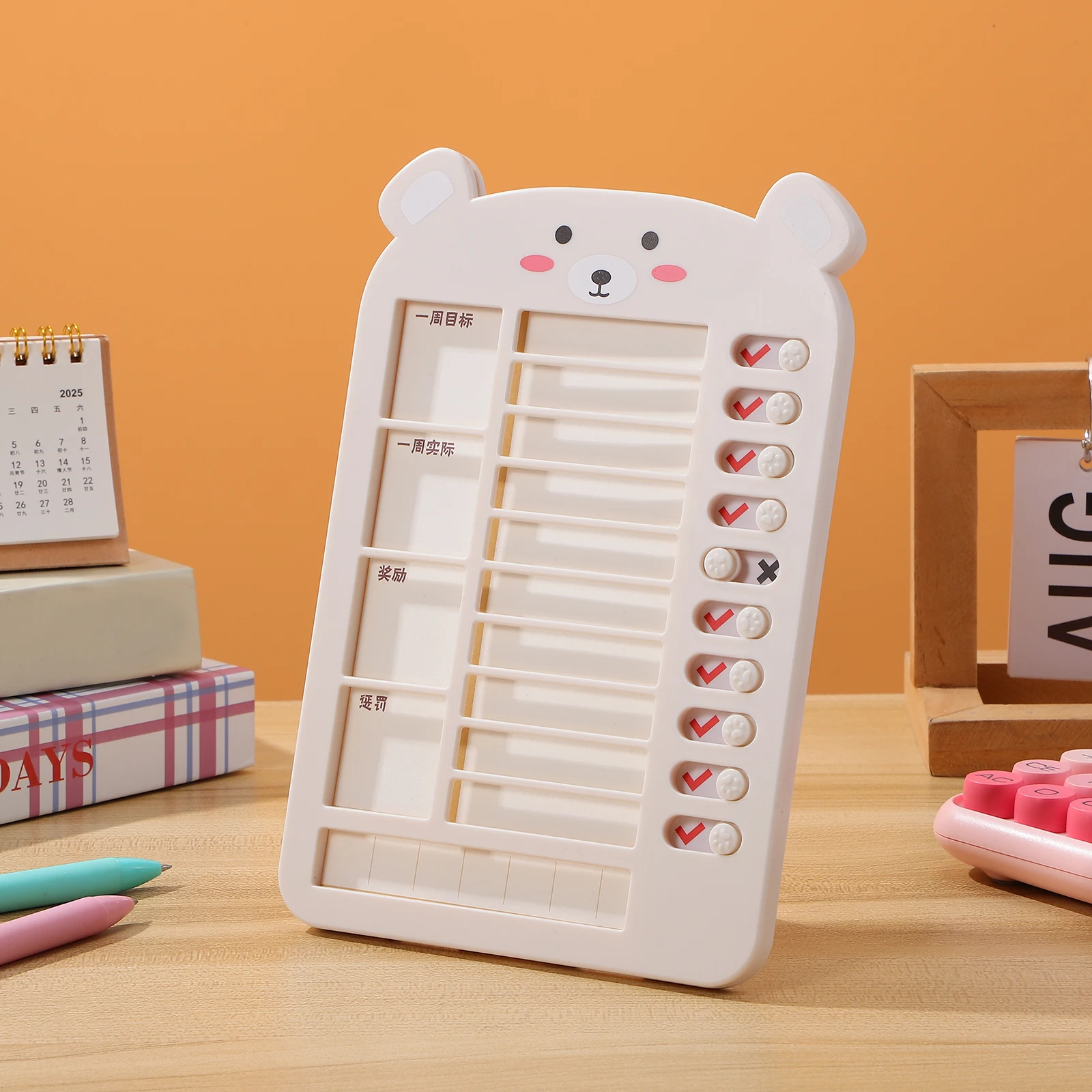 

Weekly 60pcs Time Management Notepad Self Discipline Tracker Weekly Planner ganizer Punch Card Daily Task Checklist for Women