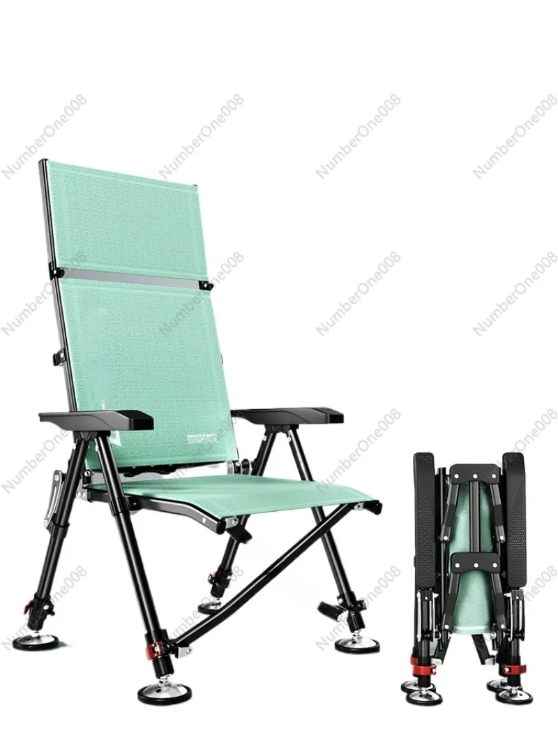 

2024 New European Ultra-light Folding Convenient Fishing Chair Stool Wild Fishing Multi-functional All-terrain Recliner